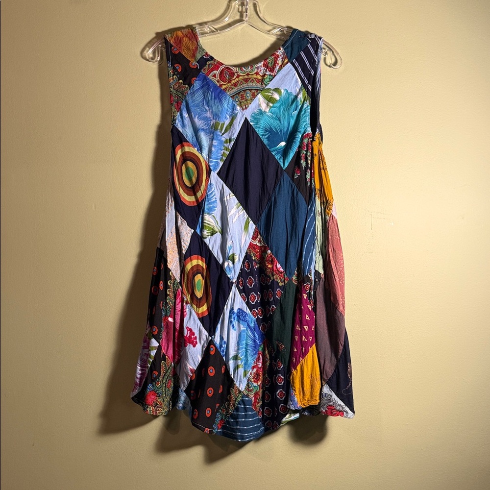 Patchwork Sleeveless Dress - Multicolor - Picture 5 of 5
